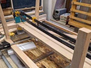 Gestell wird verleimt