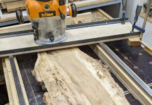 Planfräsvorrichtung im Einsatz